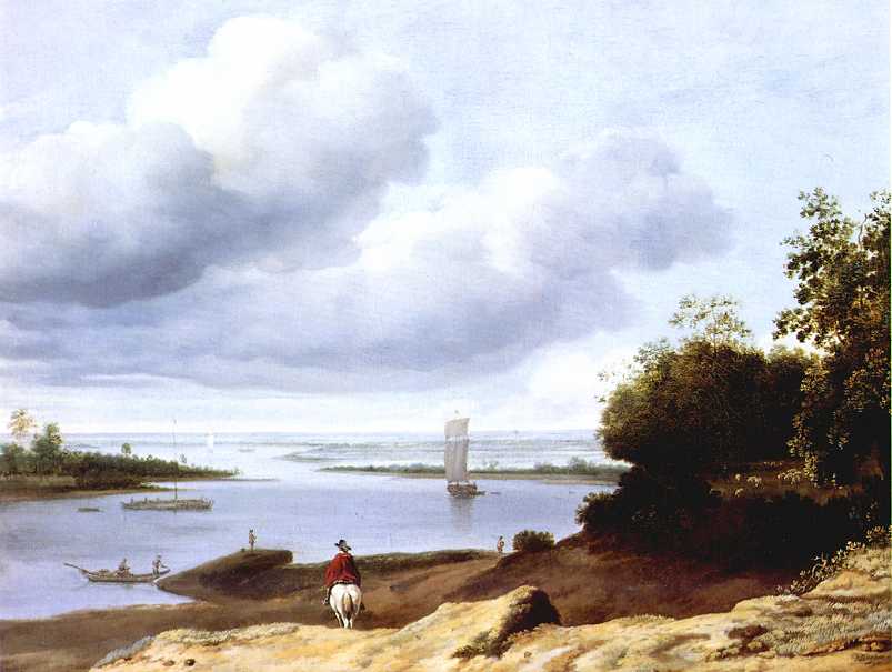 Extensive River View with a Horseman dgh